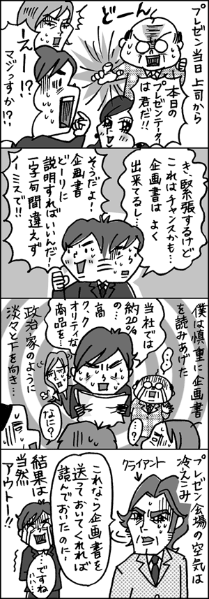 4コママンガ：読むだけでプレゼンがうまくなる本01