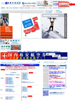 国内格安航空券予約サイト「SKYWEB」