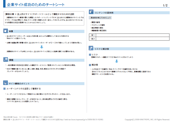 企業サイト成功のためのチートシート