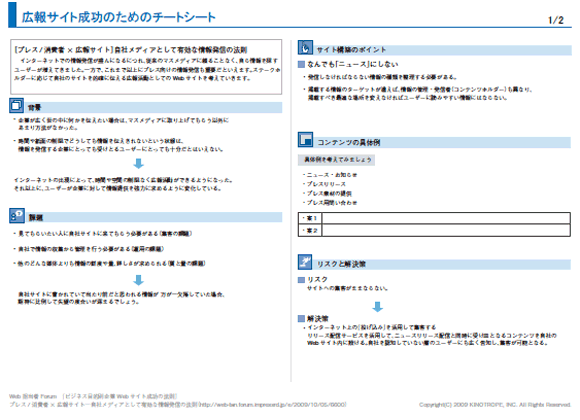 企業サイト成功のためのチートシート