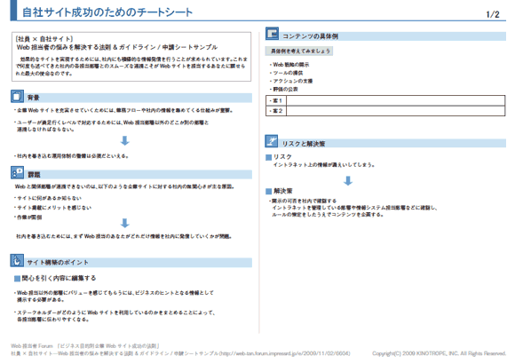 企業サイト成功のためのチートシート