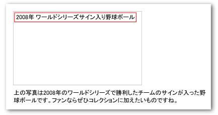 何かの理由によって画像が表示されていませんが、alt テキストは表示されました