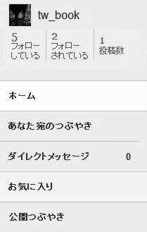 Twitterサイドバーでお気に入りをクリック