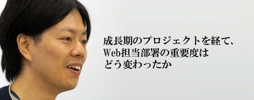 成長期のプロジェクトを経て、Web担当部署の重要度はどう変わったか