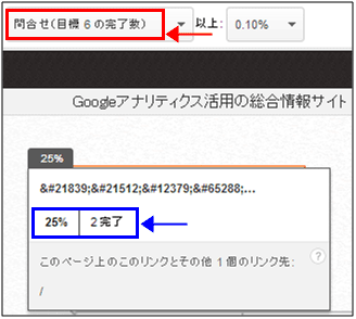 図10：1つの目標を選択した場合のツールチップの表示