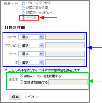 図11：「イベント」設定画面