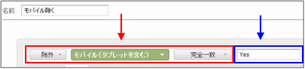 図6：「モバイル除く」というセグメントの内容