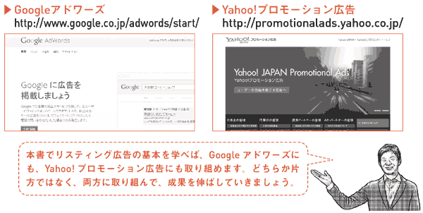 Googleアドワーズ、Yahoo!プロモーション広告