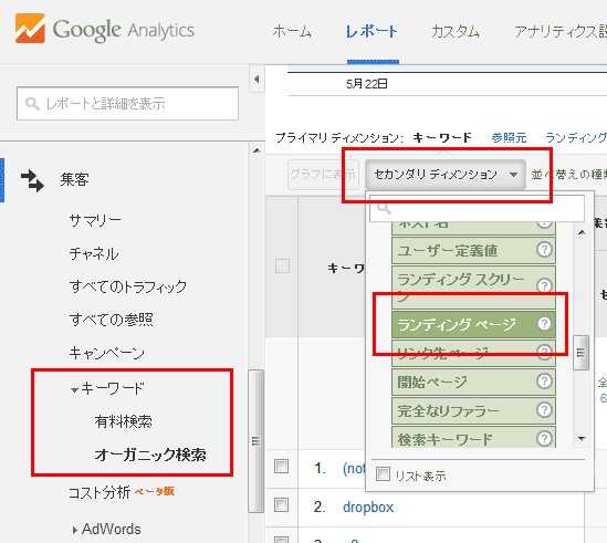 Googleアナリティクスで有効なキーワードを調べる方法