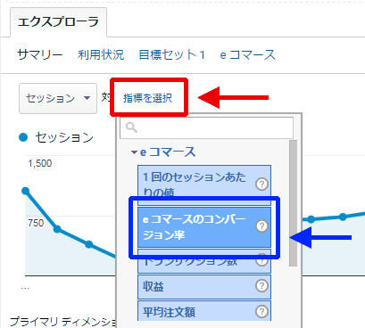 図9：2つ目の指標を選択