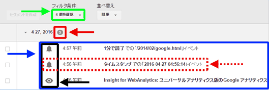 図4：セッションの明細