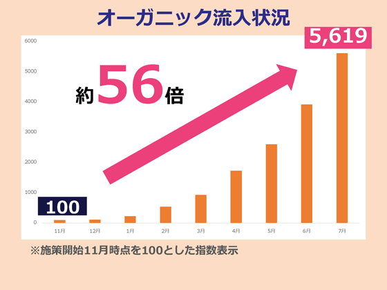 オーガニック流入状況