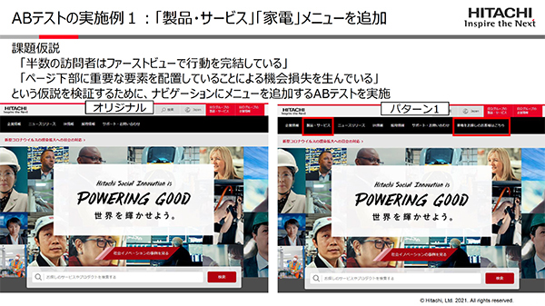 A/Bテストの実例