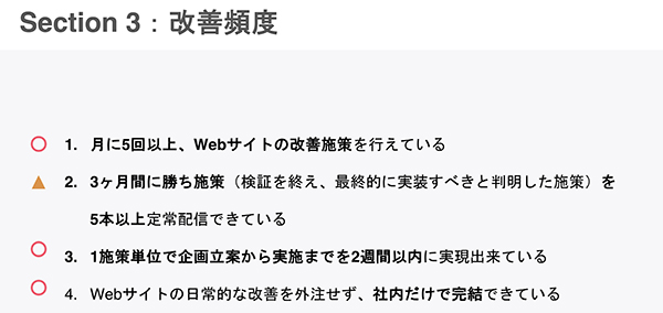 セクション3：改善頻度