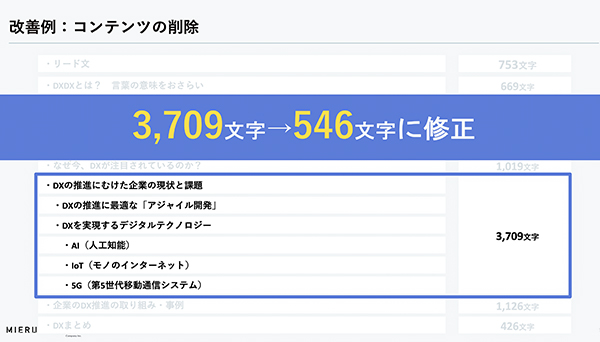 DX以外の情報を大幅に削除