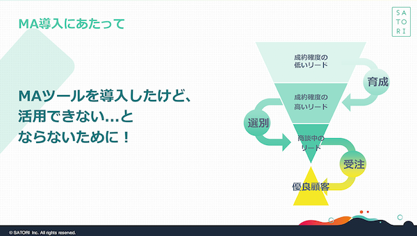 MAツールが効果を発揮するのは「リードの育成と選別」