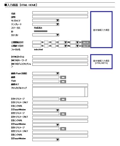 アセット（データ）設計書の例7 Copyright © 2005 KINOTROPE, INC. All rights reserved.