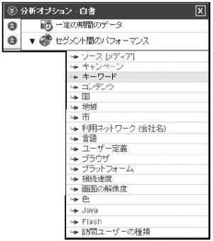 分析オプション