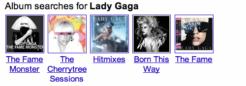 lady gagaのSERP