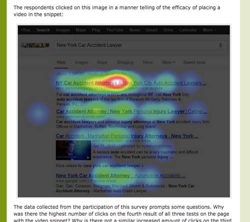 動画リッチスニペットのヒートマップ