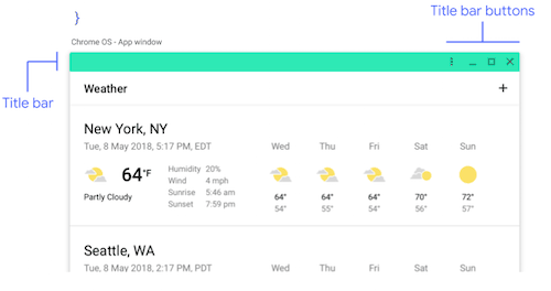 Chrome OSで動くPWAのウィンドウ