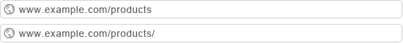 URL末尾のスラッシュの例