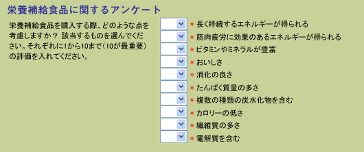 各項目の順番