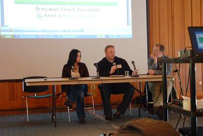 Rebecca, Scott & Ben on the Link Building Panel