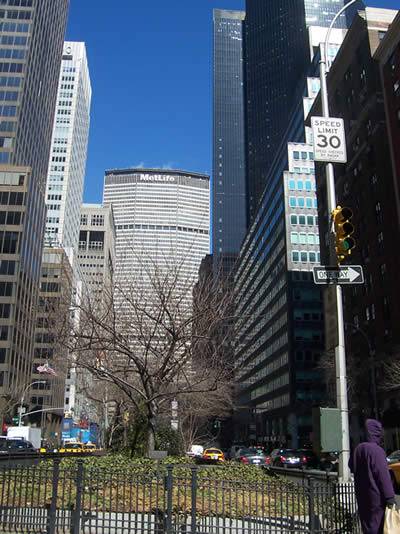 Looking Uptown on Park Ave.