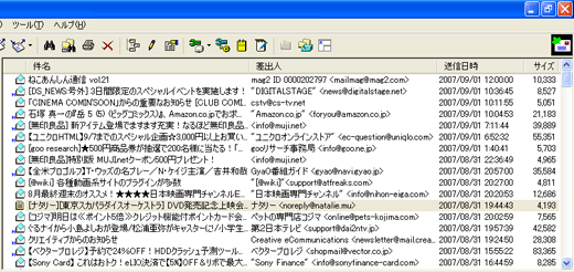 図4　メールタイトルがすべて表示されるとは限らない